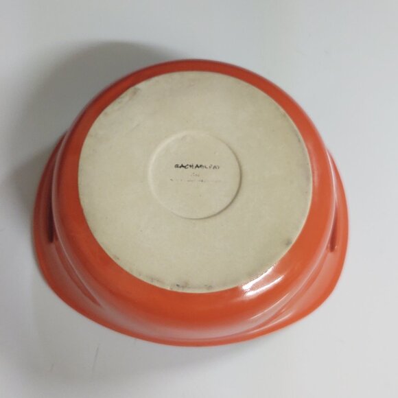 RACHAEL RAY ORANGE 8 OZ CERAMIC STONEWARE FLARED HANDLE BAKING DISH CASSEROLE - Picture 2 of 6